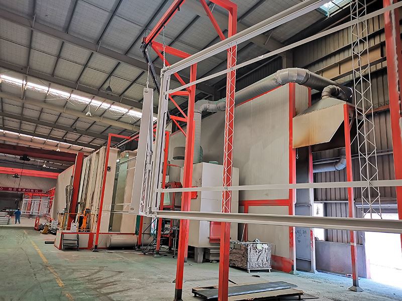 Flatpack container house painting line